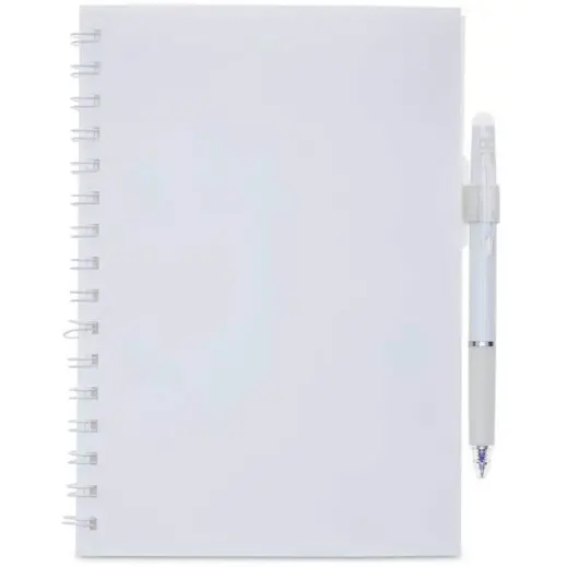 Santhome Eternity Reusable Notebook & Pen Set White Front